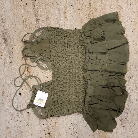 Free People Adella Cami             NWT. Sz M. 🫒 Olive. - Picture 4 of 4